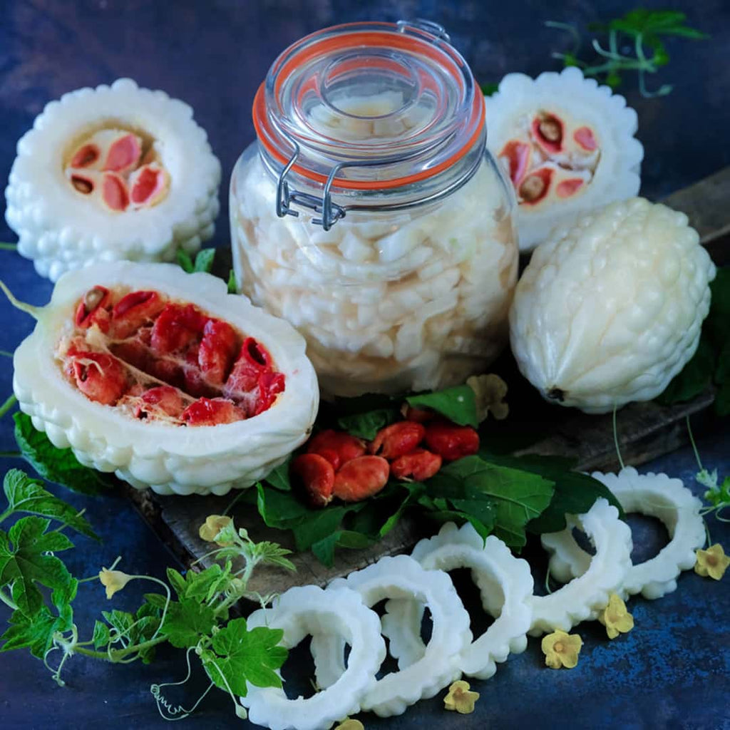 Apple Bitter Melon Seeds | Heirloom Bitter Gourd